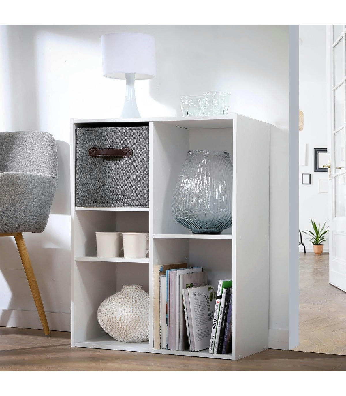- Étagère de rangement 5 cases - L62 x H79 cm