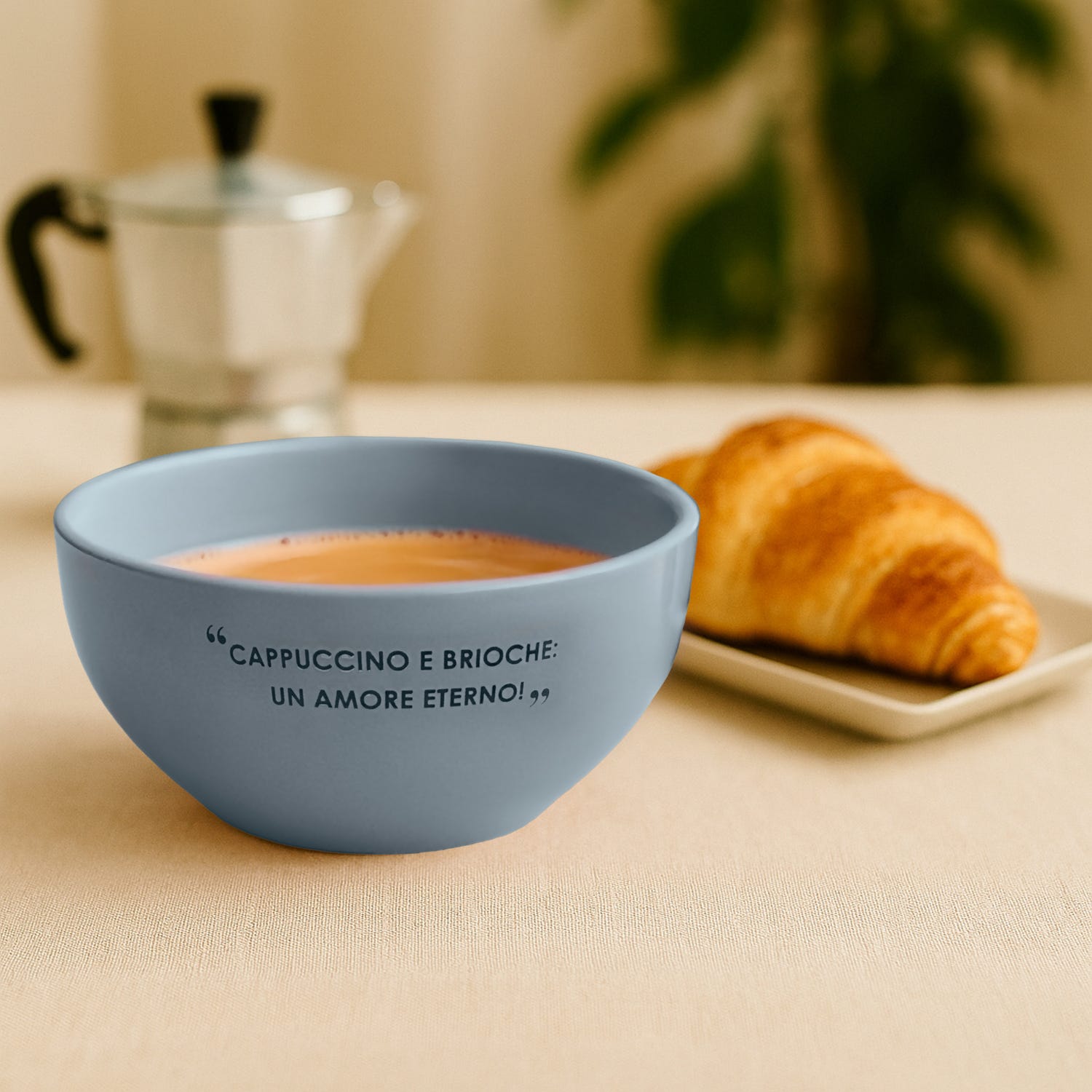 Ciotola 14 cm scritta Quotes blu chiaro