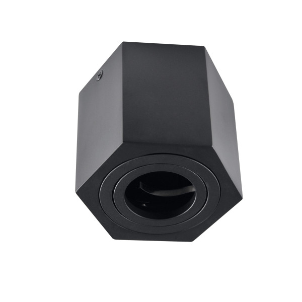 Spot sześciokąt czarny HEXAGON1xGU10x10W wym:8,8x10x10cm IP20 Polux