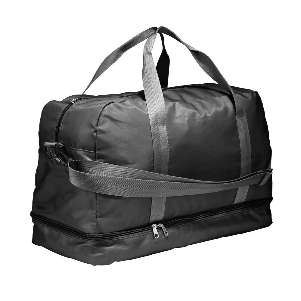 Sac de voyage polyester souple 49x25xH32cm (2 modèles noir ou bleu)