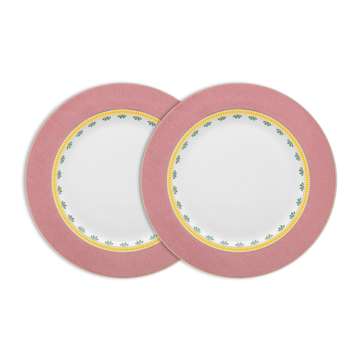 Pip Studio La Majorelle Dinerborden - Servies - Set van 2 borden - Roze - 26.5cm