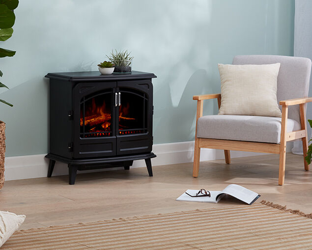 Dimpex Leckford 2kW Optiflame Portable Electric Fire