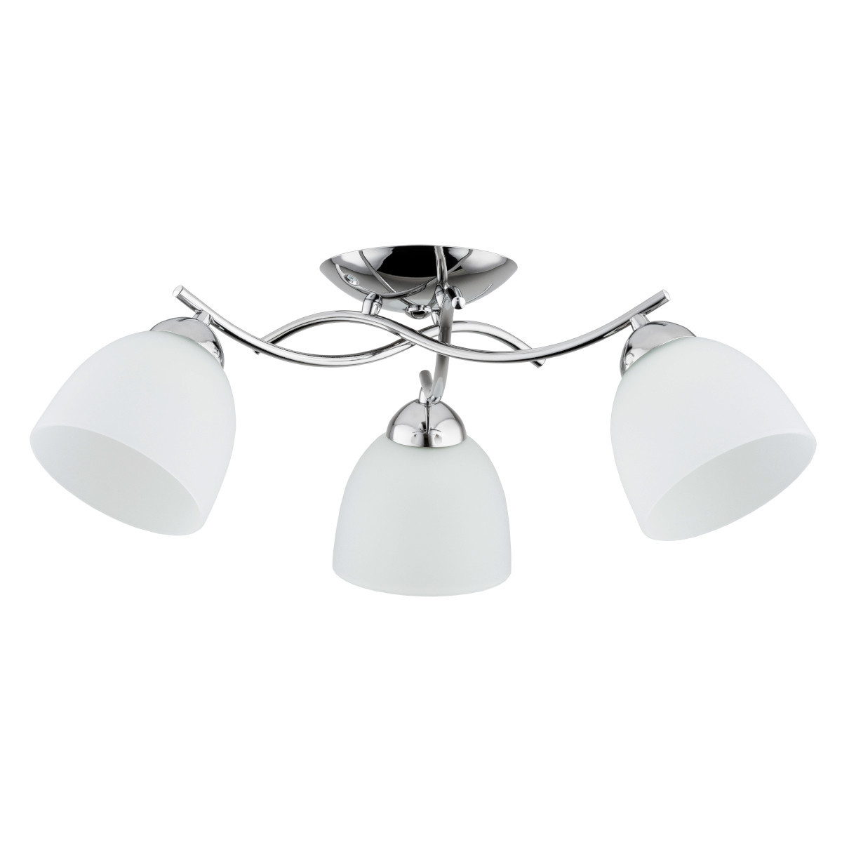 Lampa sufitowa chromowana biała TORINO 3xE27x15W wym: 22x60x60 cm Alfa