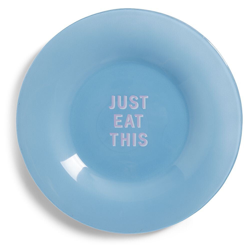 Assiette plate verre coloré avec message Ø20cm (3 modèles)