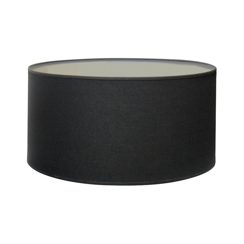 Abat-jour Tubo en coton noir Ø 50 cm NIEDERAU