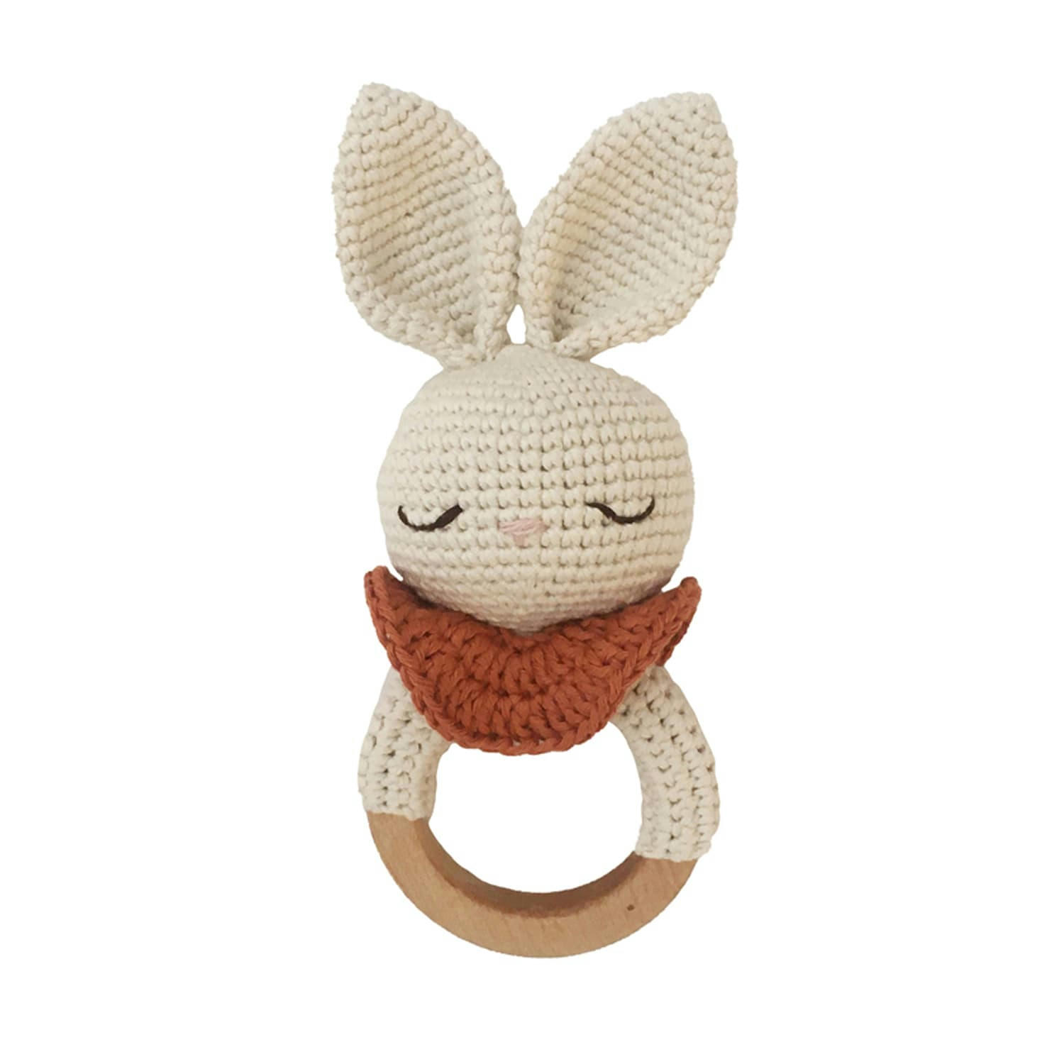 - Anneau de dentition en crochet lapin  Brique