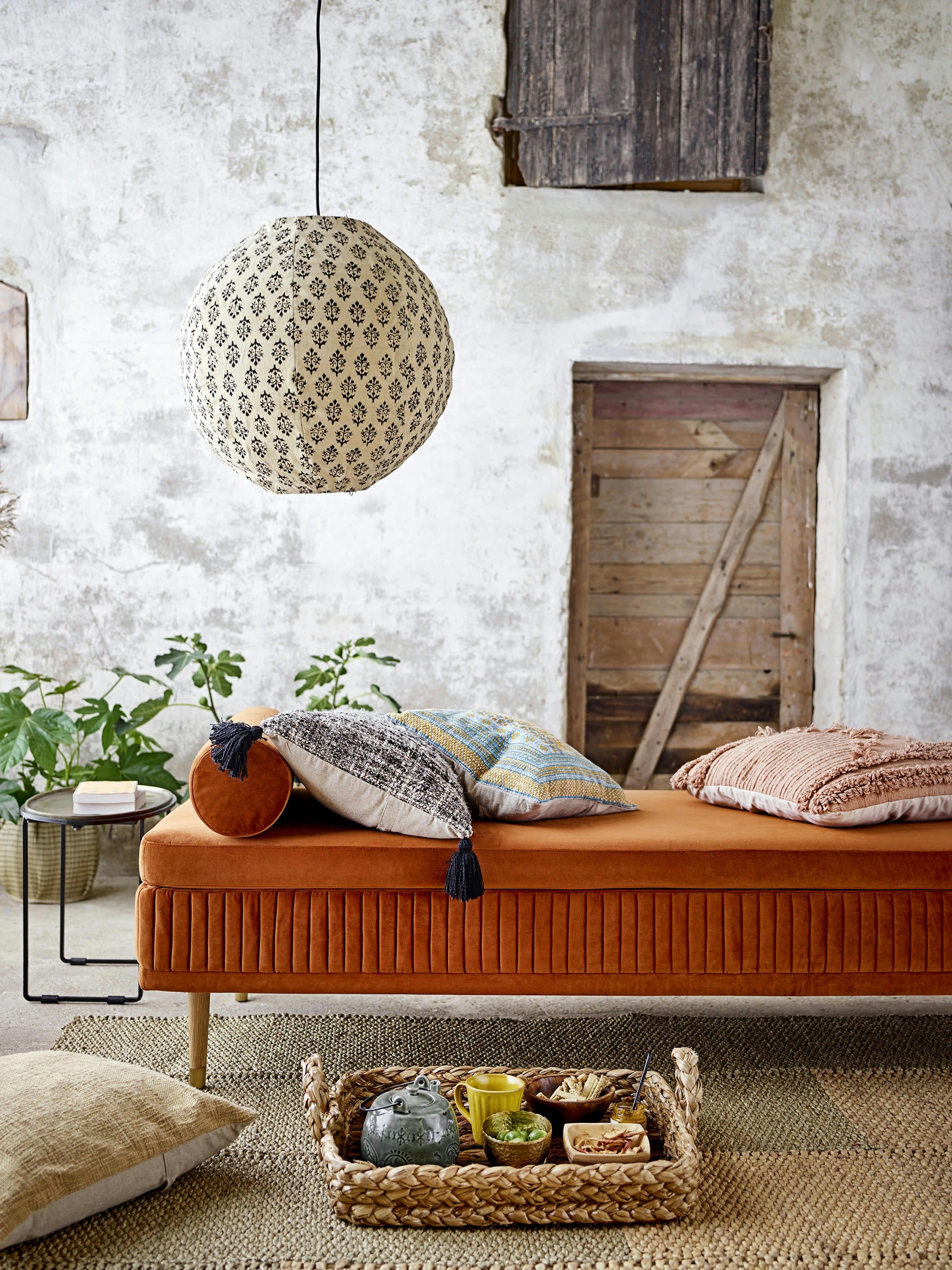 JERIK - Coussin en coton noir 90x40 cm