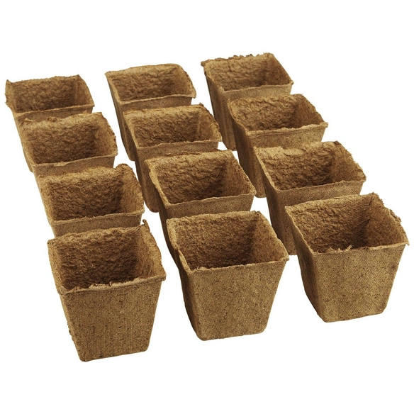 Anzuchttopf, Breite: 8 cm, braun, Naturfaser