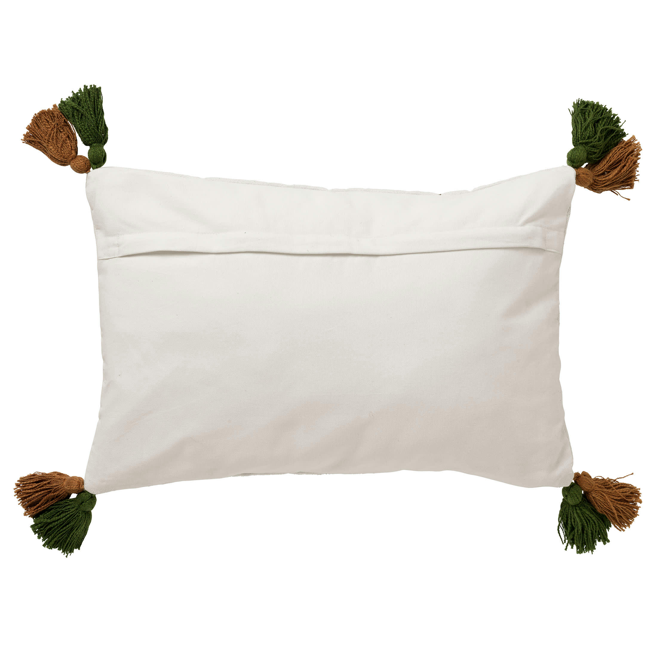 - Coussin - vert en coton 40x60 cm avec imprimé rétro