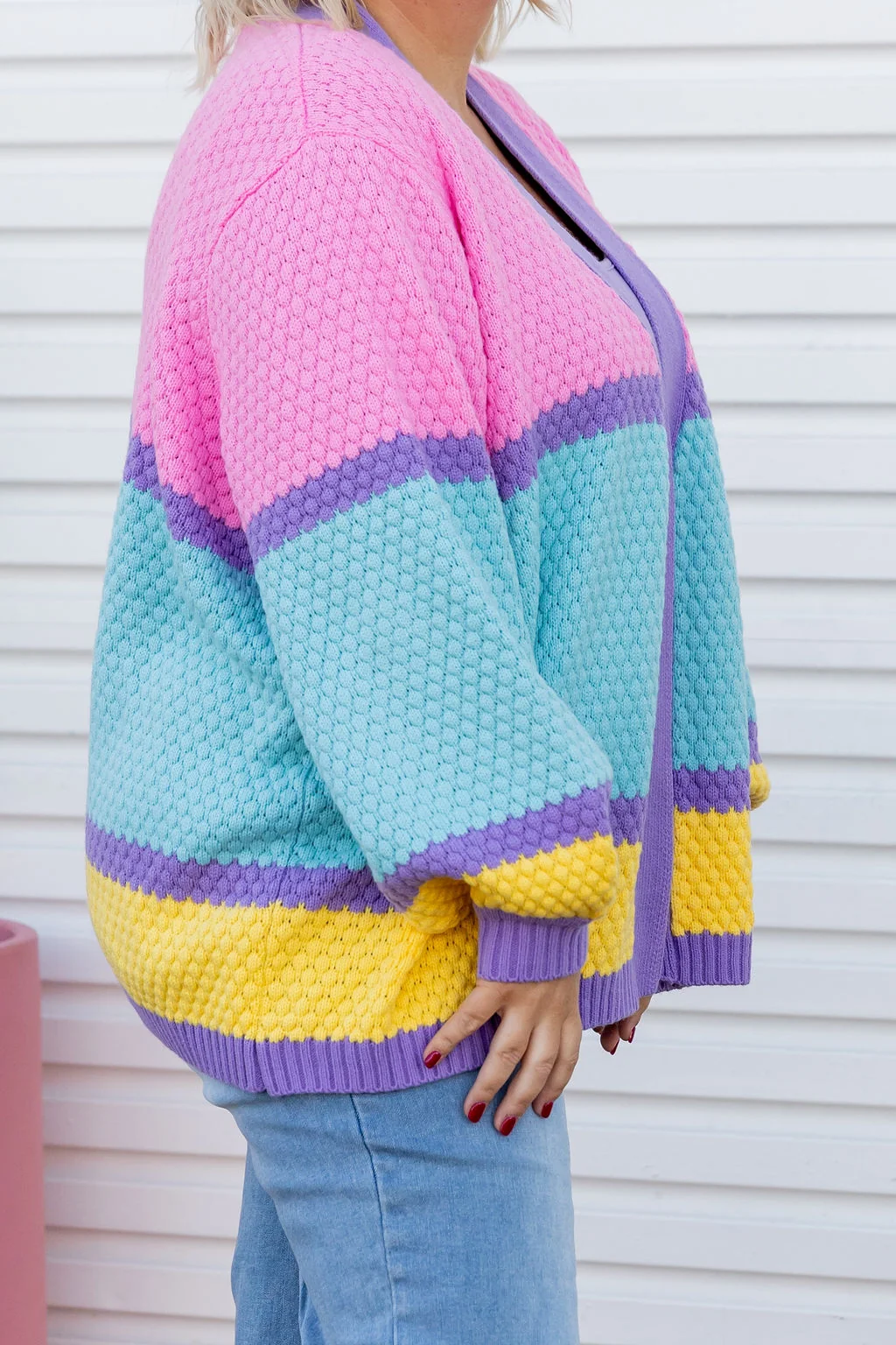 Marbelle Knit Cardigan in Pastel Mix