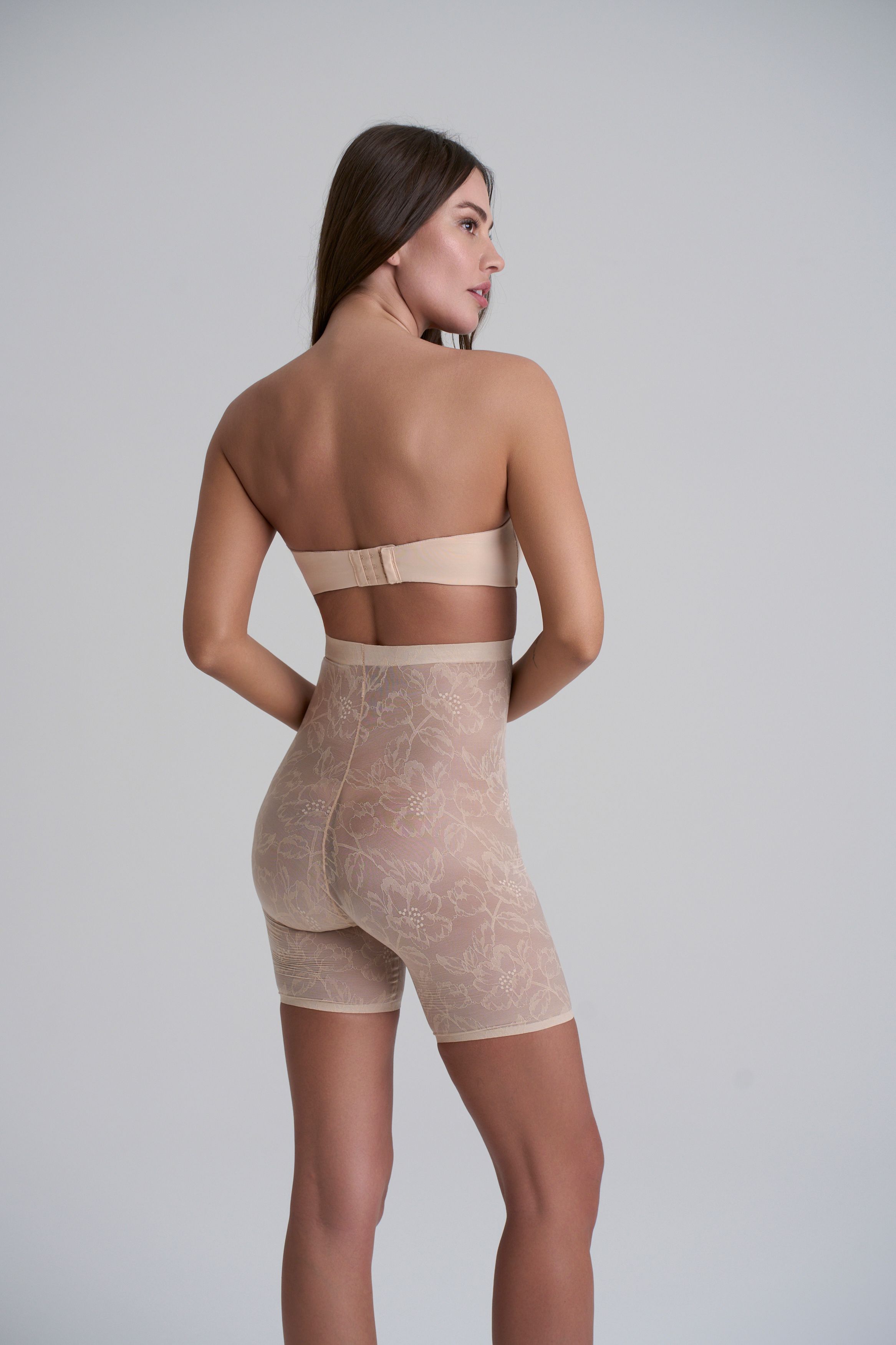 KarenMillen Lace High Waist Shaping Short