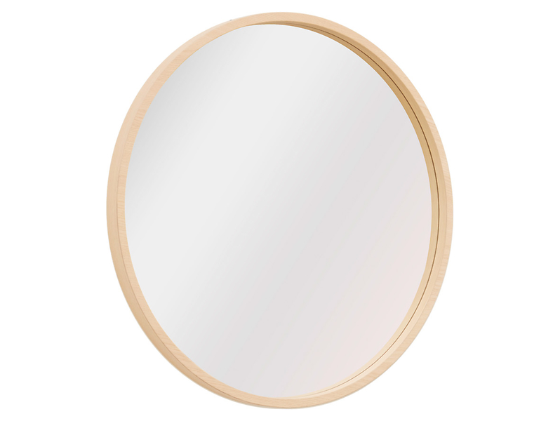 Lustro ścienne w ramie Circle 64,5 cm okrągłe brązowe