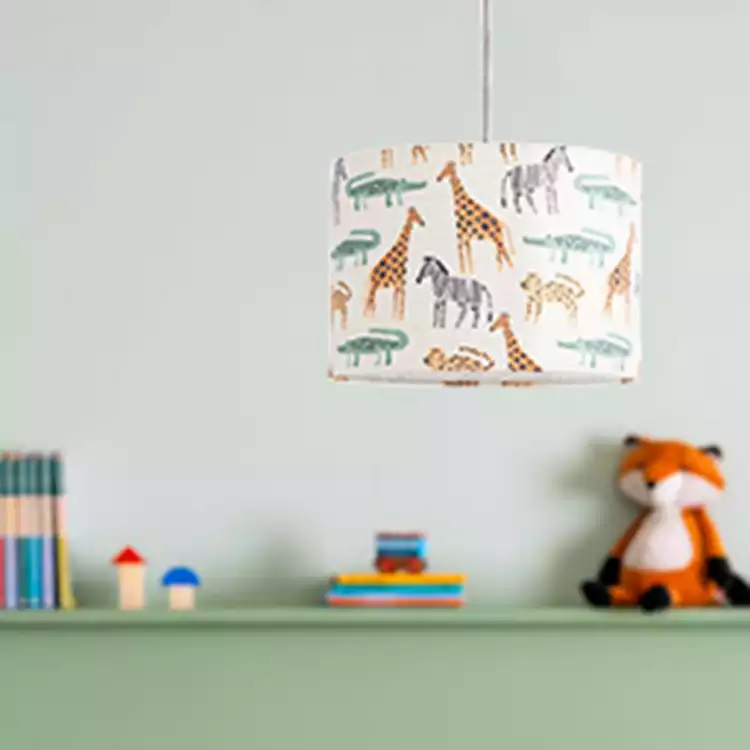 Habitat Jungle Print Cream Easy Fit Lampshade - 25cm
