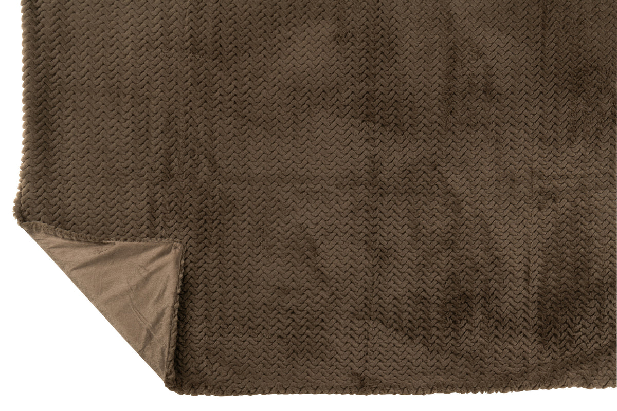 J-Line plaid - polyester - donkerbruin