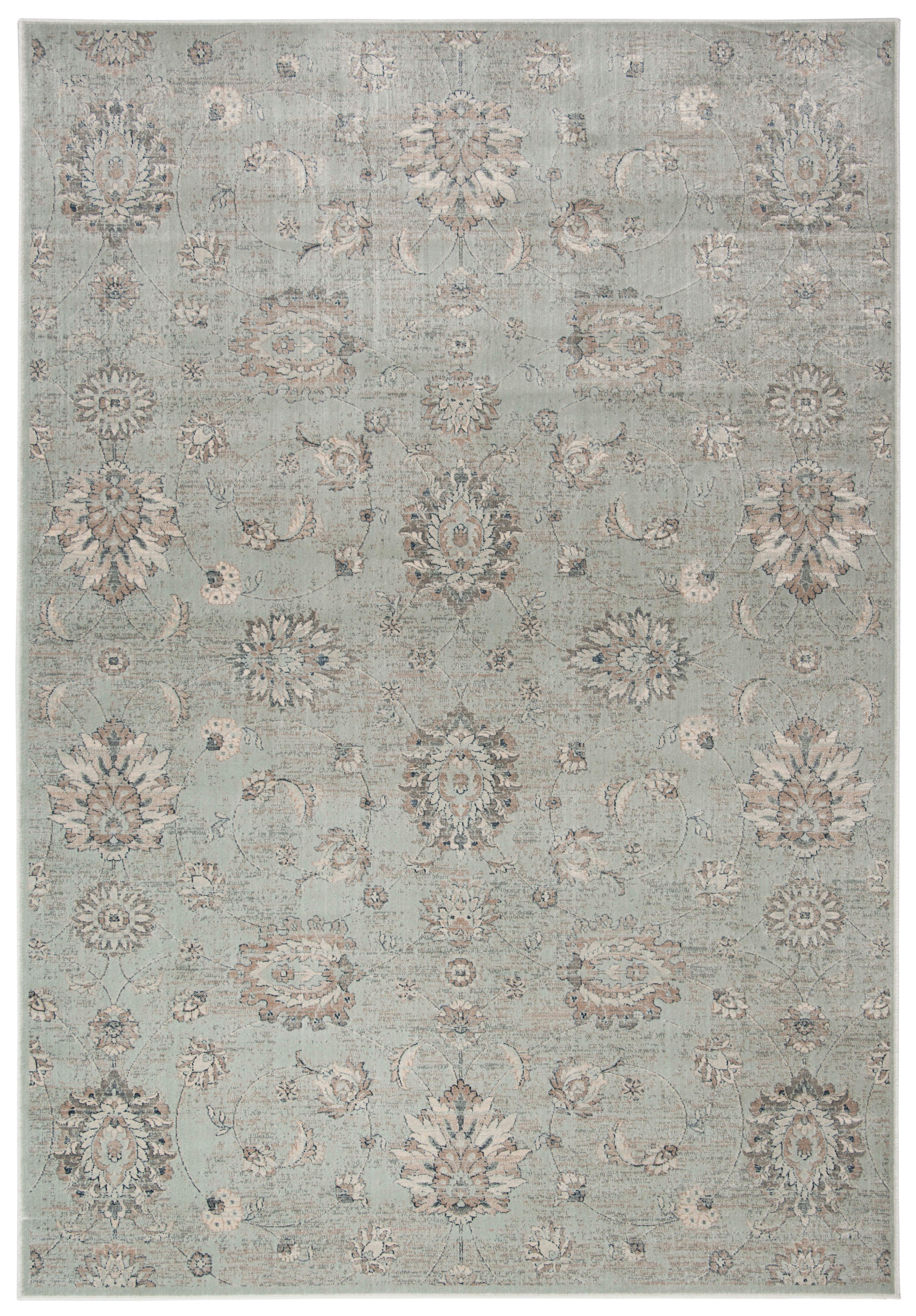 VINTAGE - Tapis de salon interieur en bleu ciel & gris, 160 x 229 cm