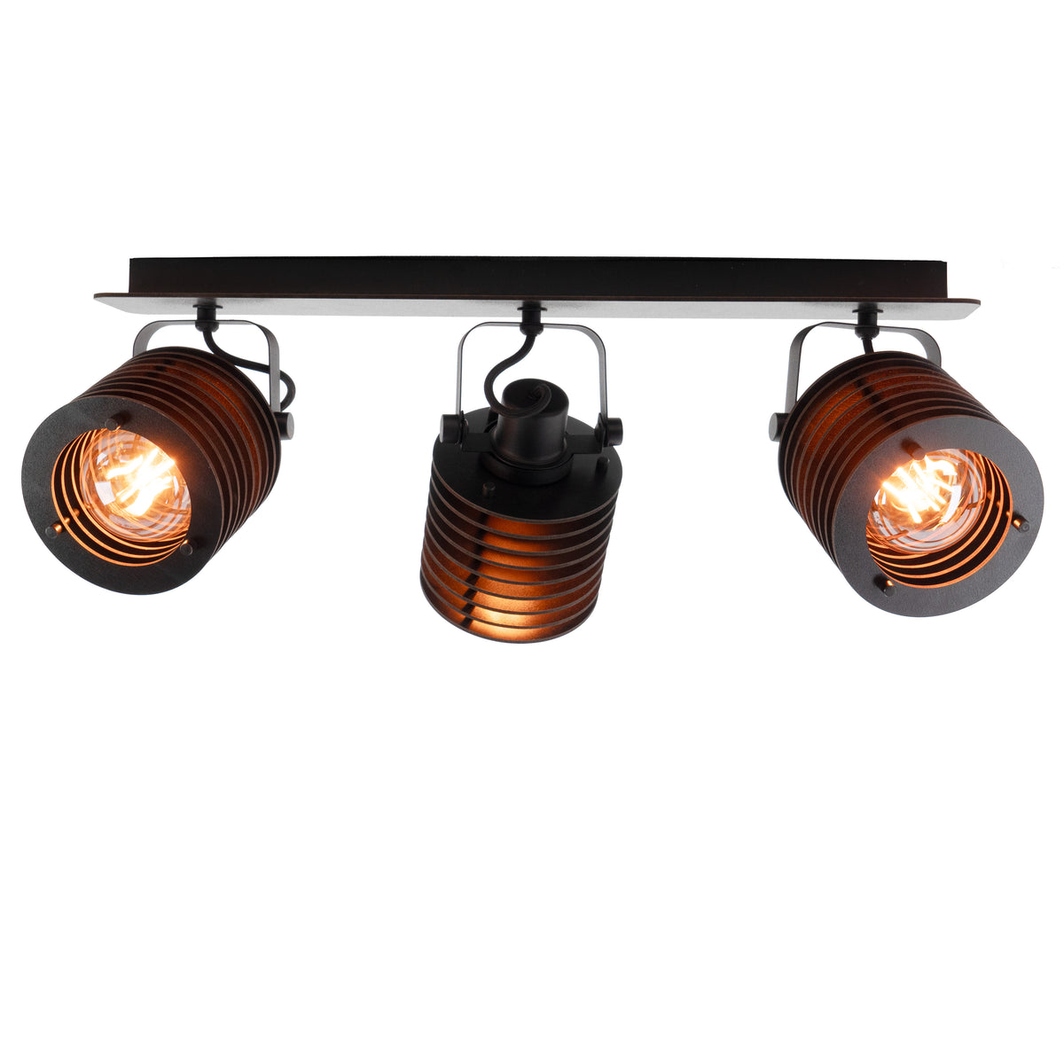 EGLO spot Segovia - e27 - 57,5 cm - zwart - hout