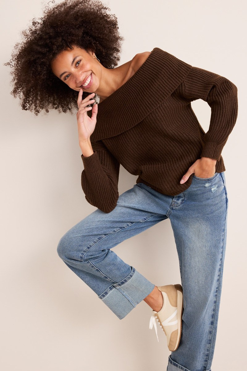 Lana Off the Shoulder Pullover Sweater