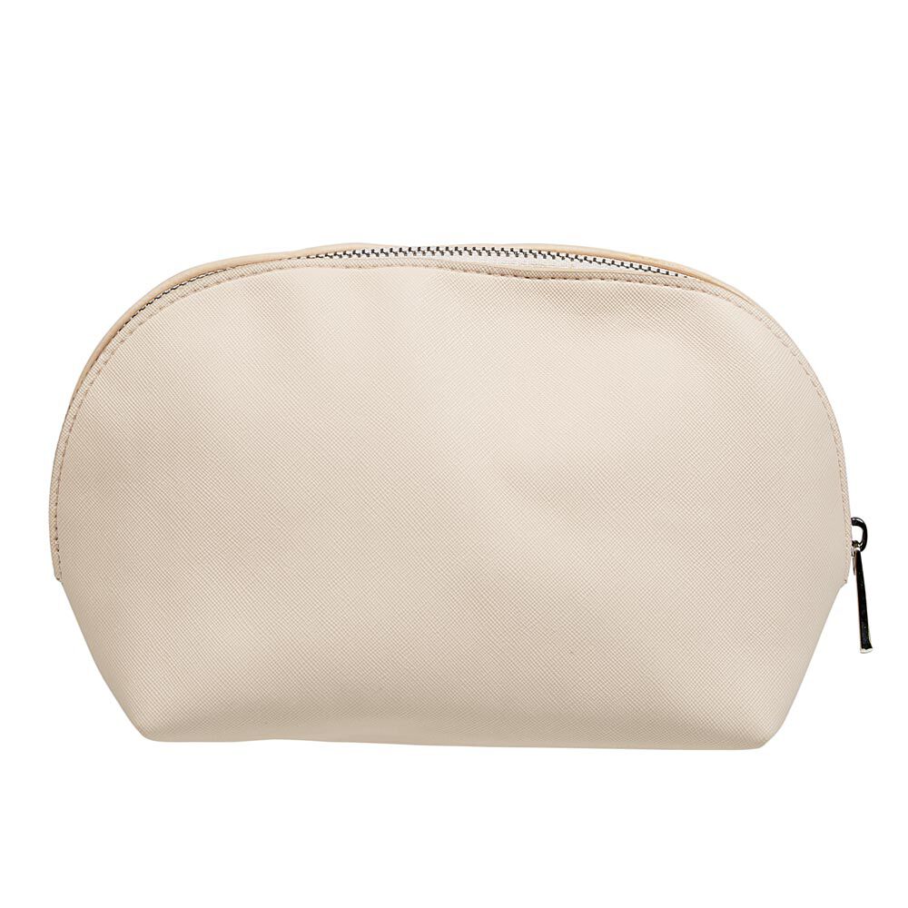 Pochette à maquillage polyester beige nude