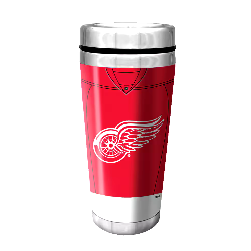 NHL Detroit Red Wings Hockey Logo Full Wrap Travel Mug, 14-oz