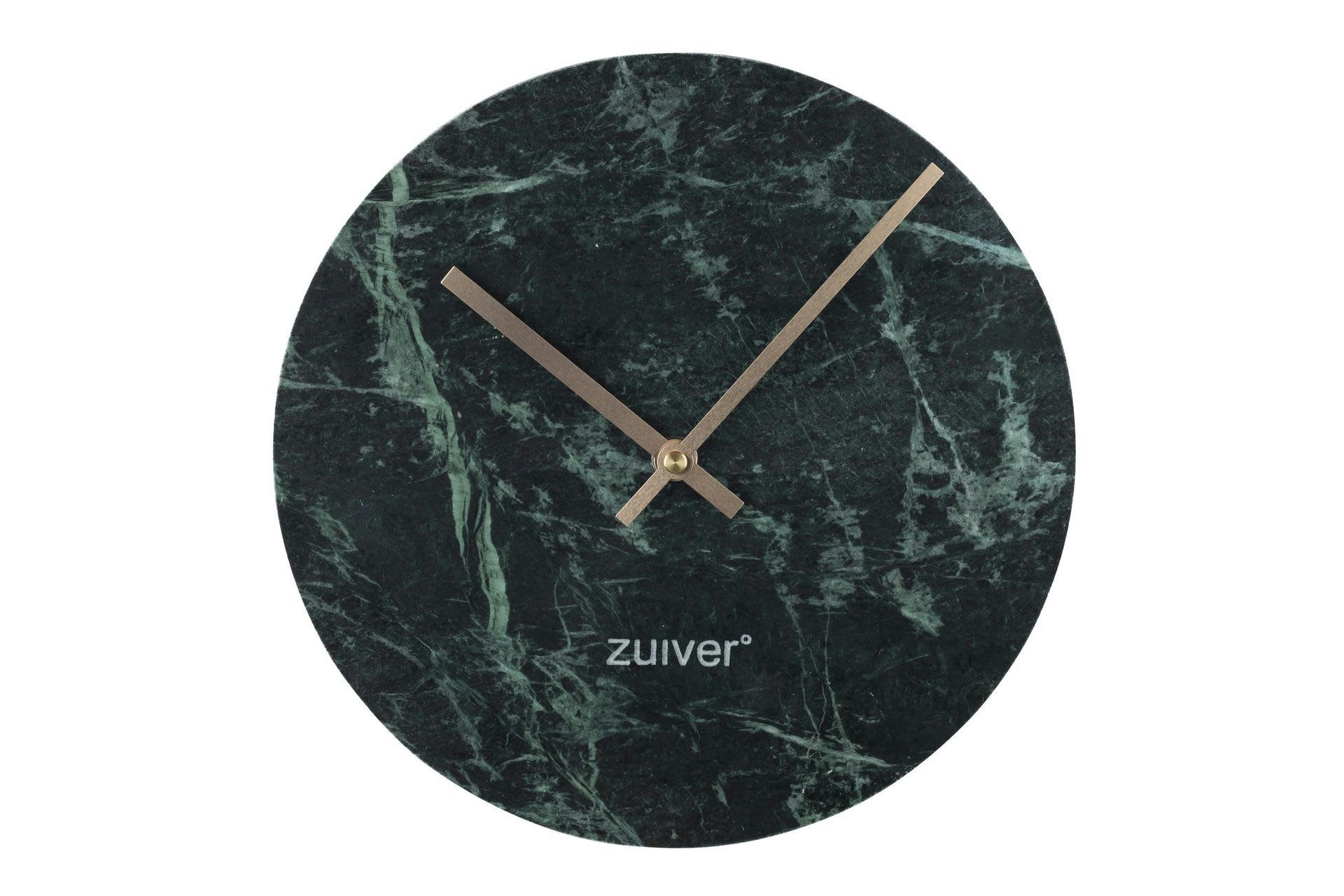 TIME - Horloge en marbre vert D25