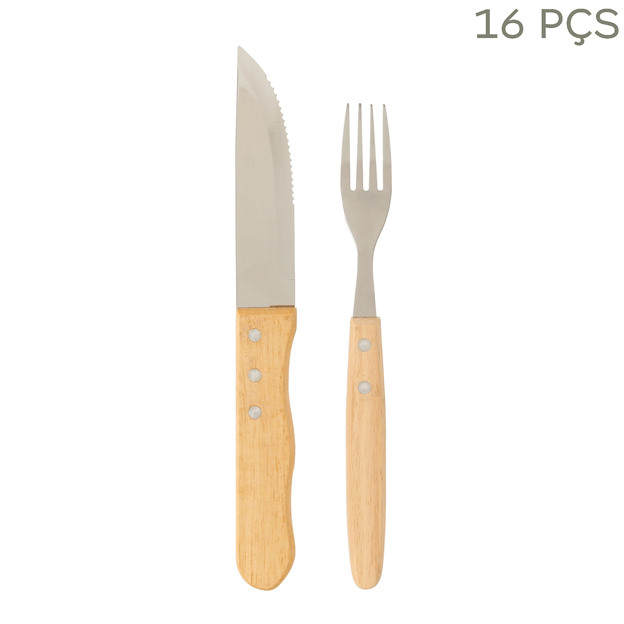 FAQUEIRO PARA CHURRASCO 12 PÇS PARA 6 PESSOAS GRILL