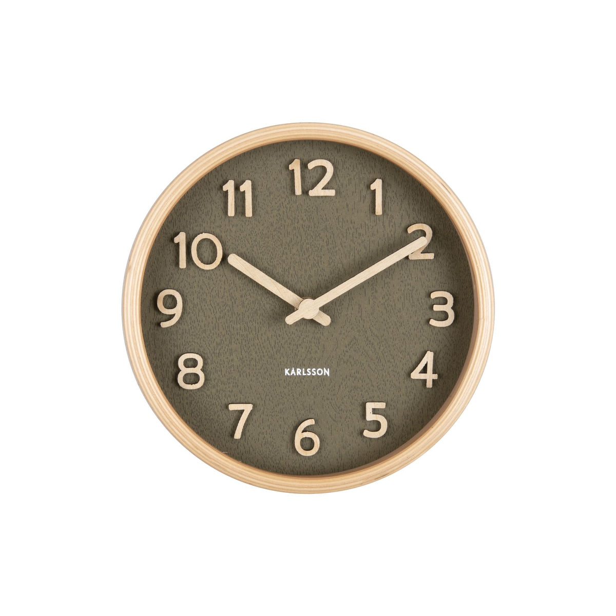 Karlsson tafelklok Pure - groen - Ø18cm