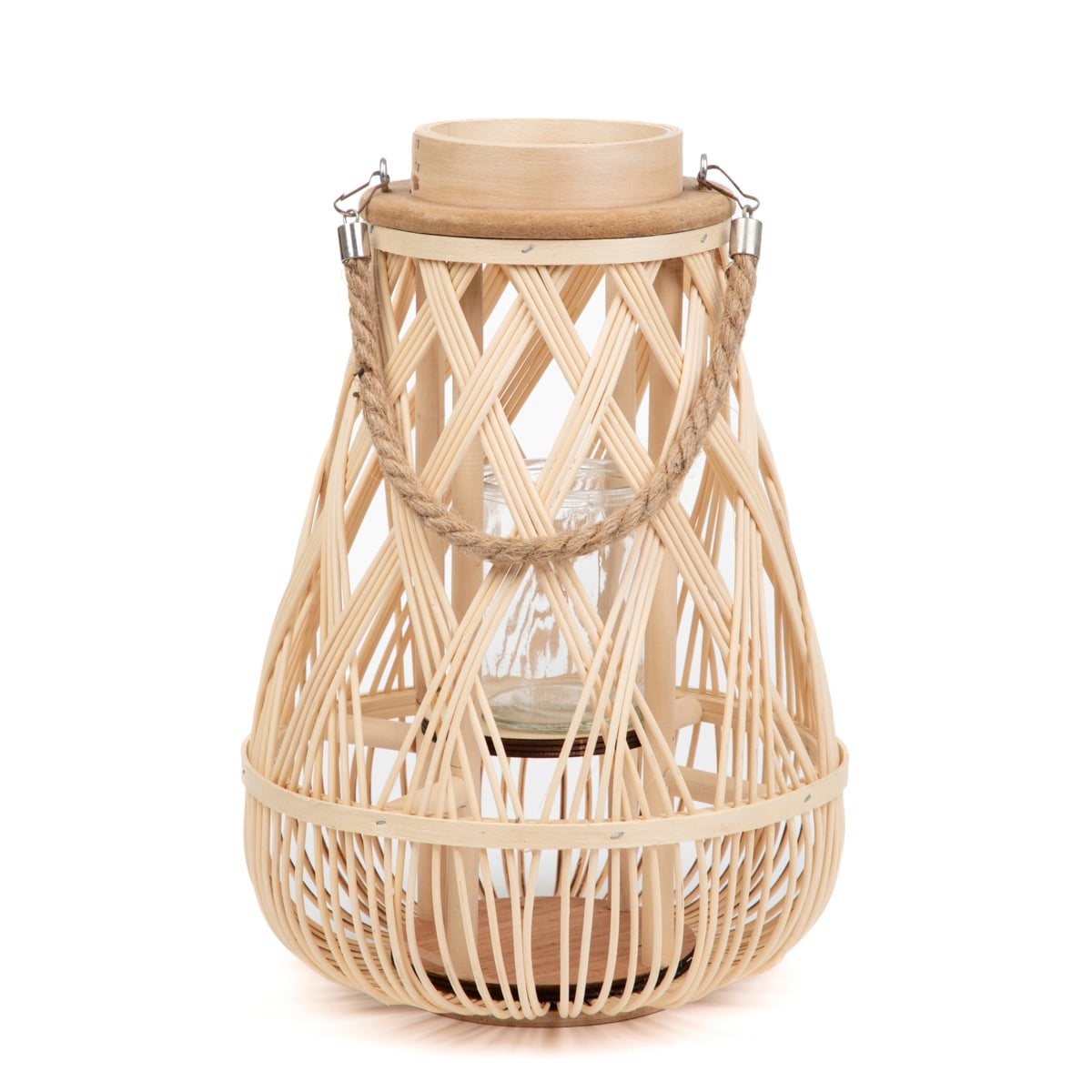 Lampion RADIANT pleciony naturalny 24x35 cm