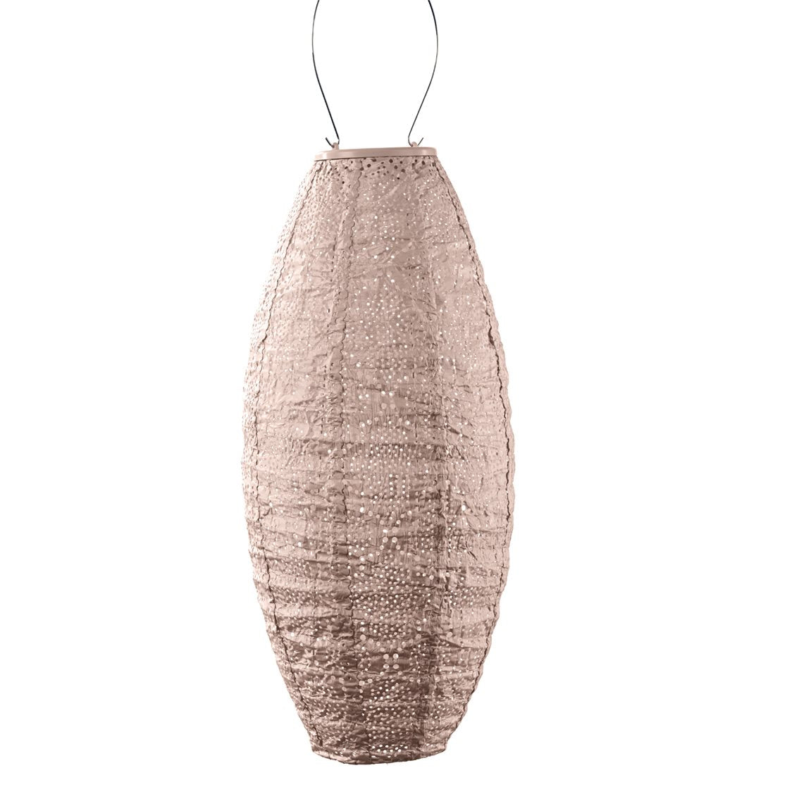 Lumiz solar lampion - bazaar long oval - 20 cm - roze