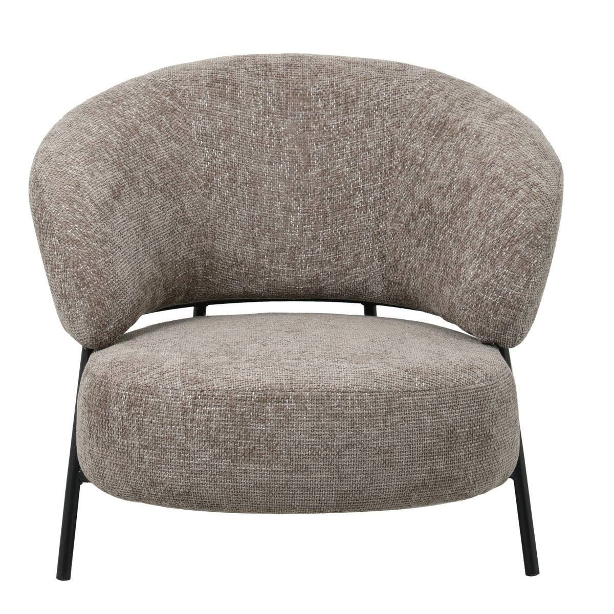 Giga Meubel Fauteuil Jennie - Stof/Metaal - Taupe
