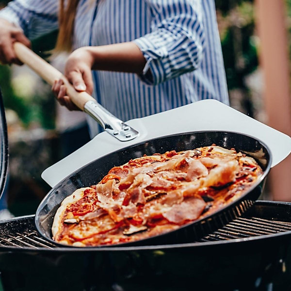 Lot de 2 plaques à pizza perforées rondes, four et barbecue 32 cm FM Professional Barbecue