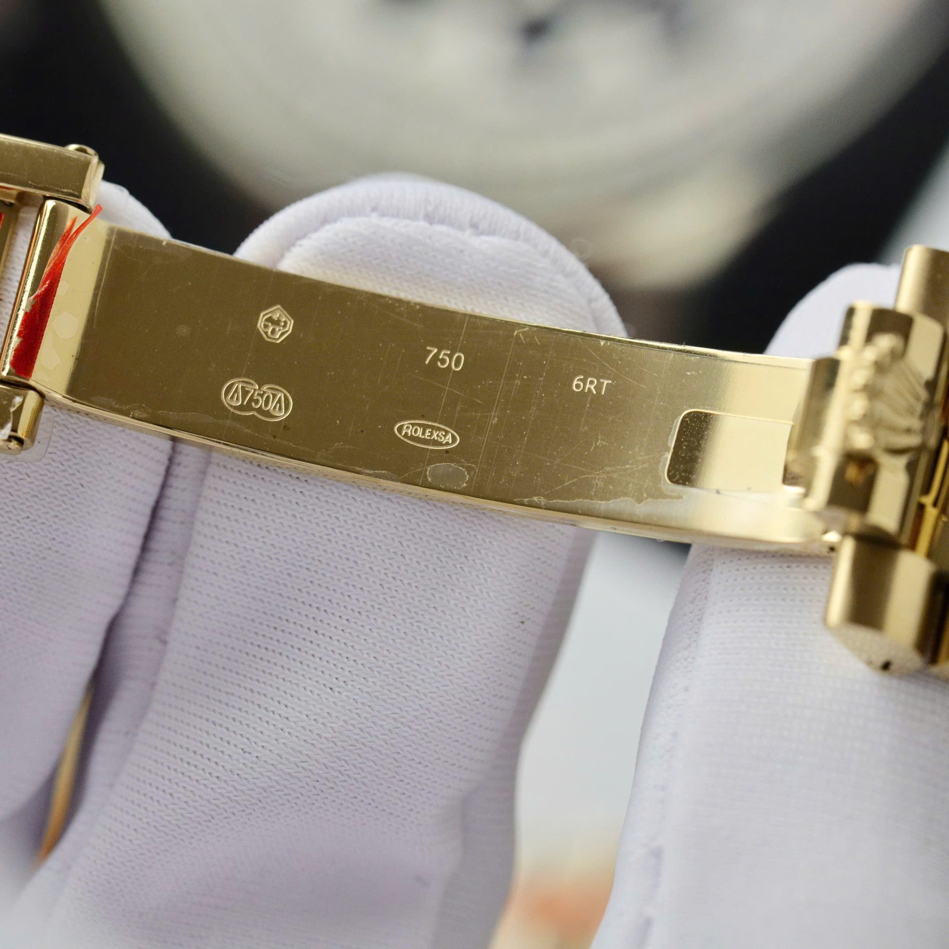 Rolex Day-Date 128238 YG Plated Champagne Dial Baguette Diamonds 36mm Super Clone