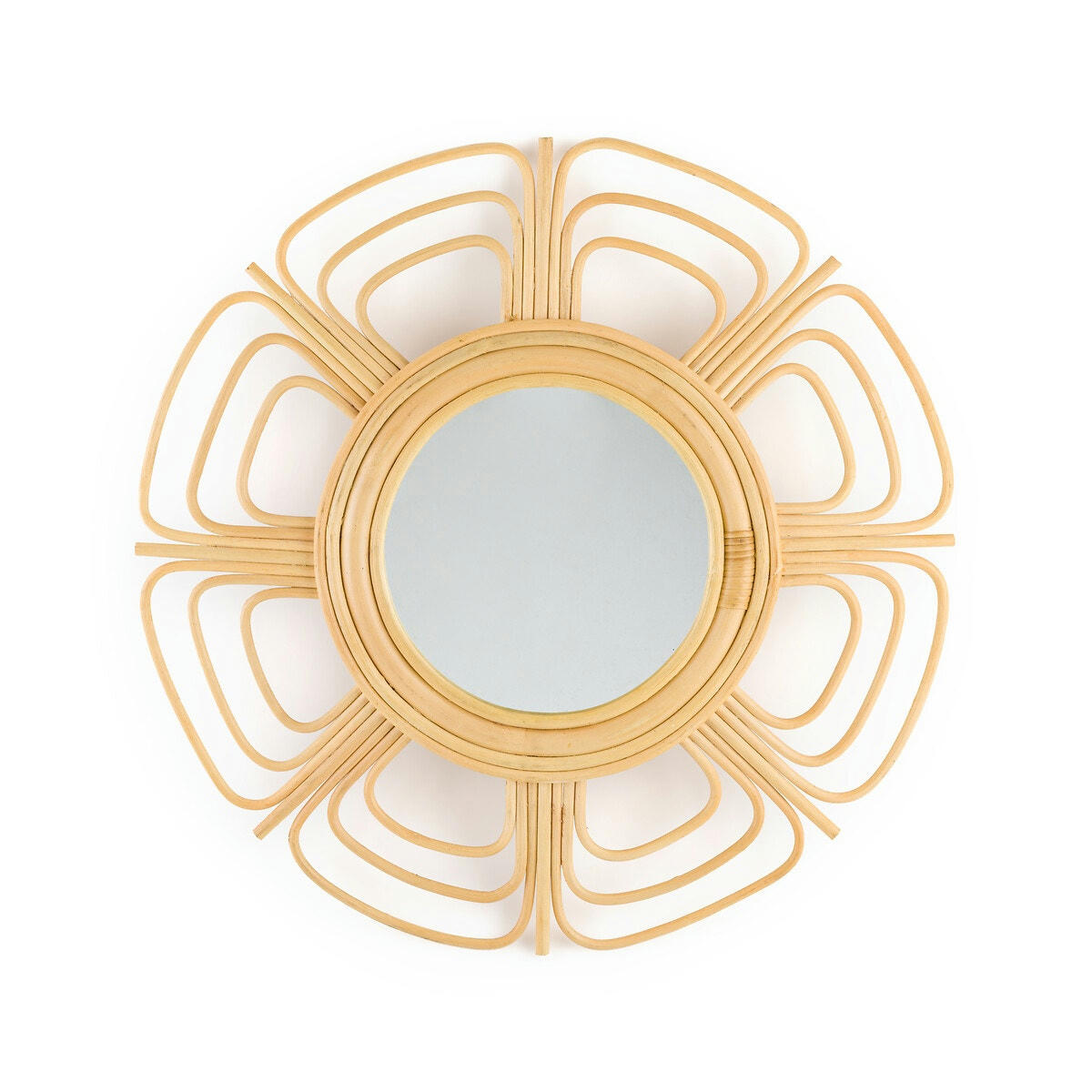 Miroir rond en rotin Ø60 cm, Tadako