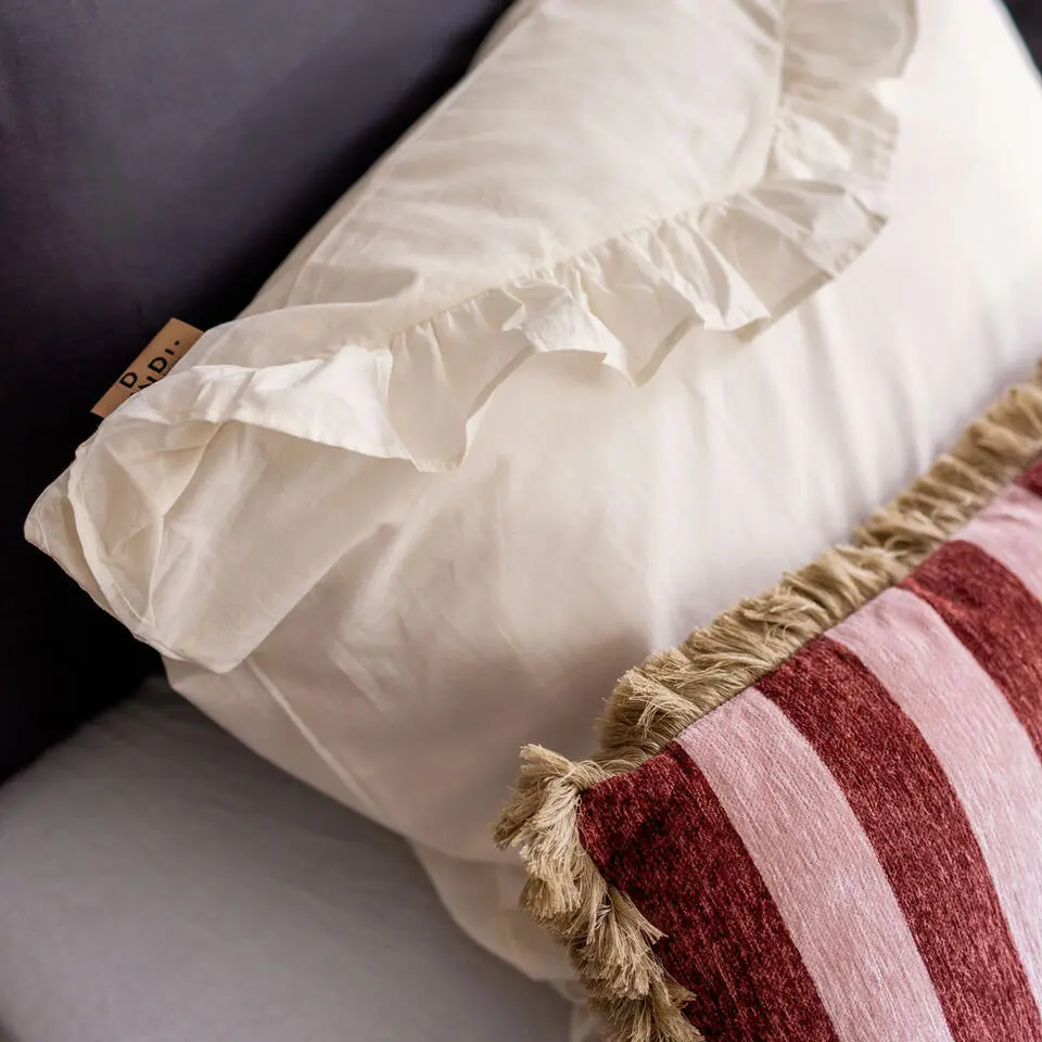 Dindi Home - Dekbedovertrek White Ruffle - 240x220 cm - Off White