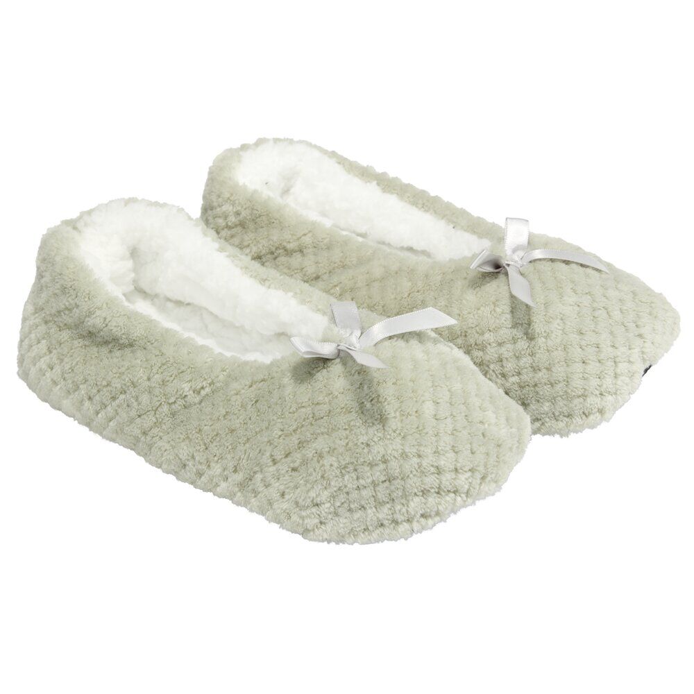 Chaussons ballerines fourrés femme gris 38/39