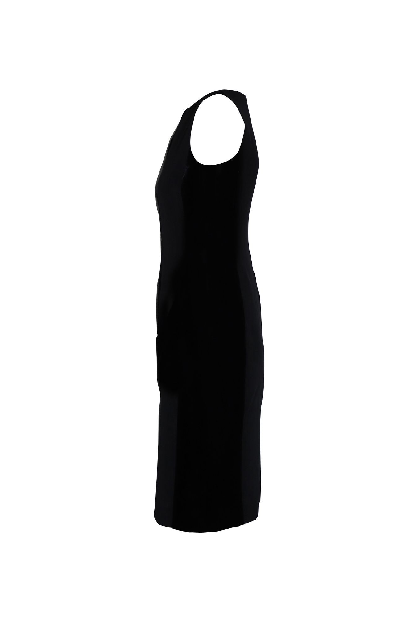 Alberta Ferretti Preloved Sleeveless Sheath Dress in Grey Acetate