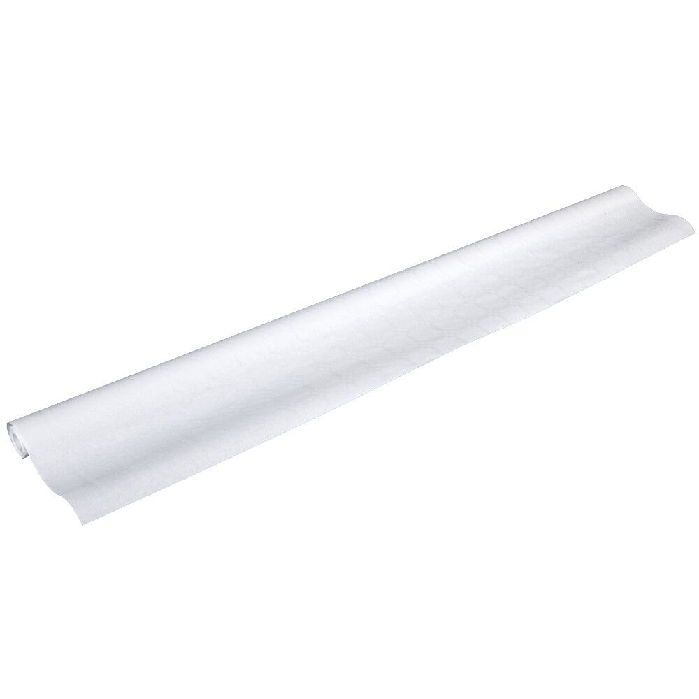 Nappe damassée blanche en papier 8 m