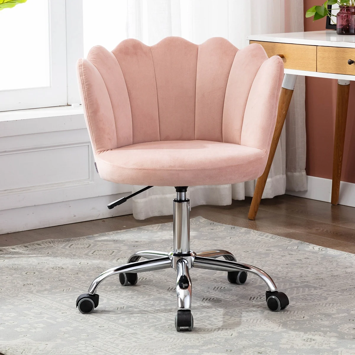Merax Swivel Velvet Shell Chair for Living Room