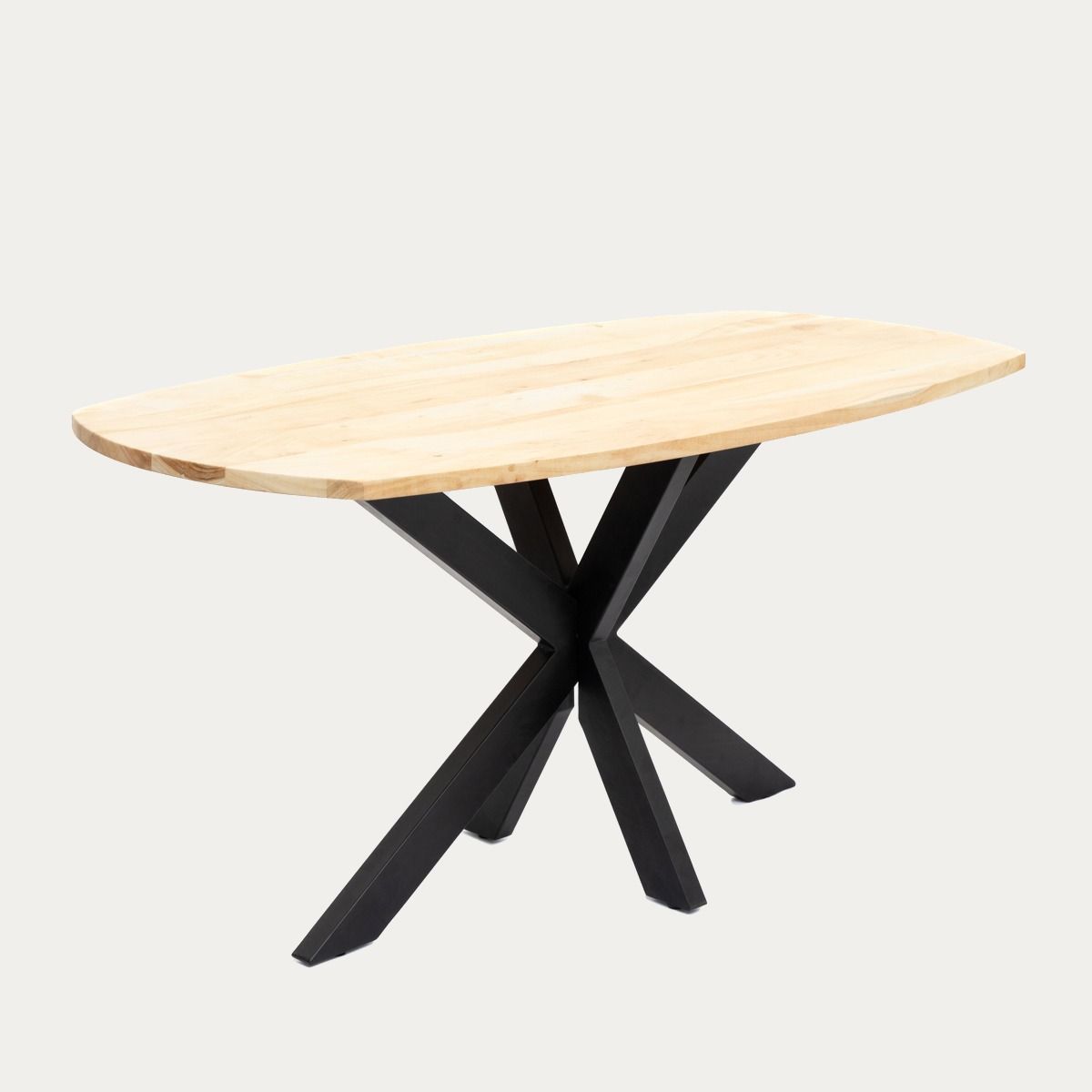 Stół GLIMA lite drewno akacji   metal 160x80x76 cm