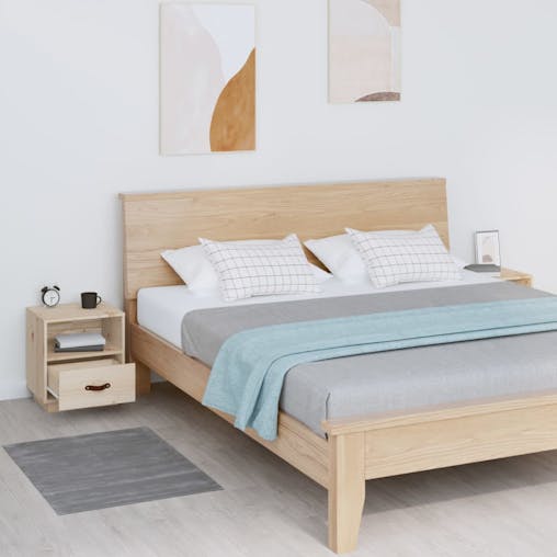 NNEVL Bedside Cabinets 2 pcs 40x34x45 cm Solid Wood Pine