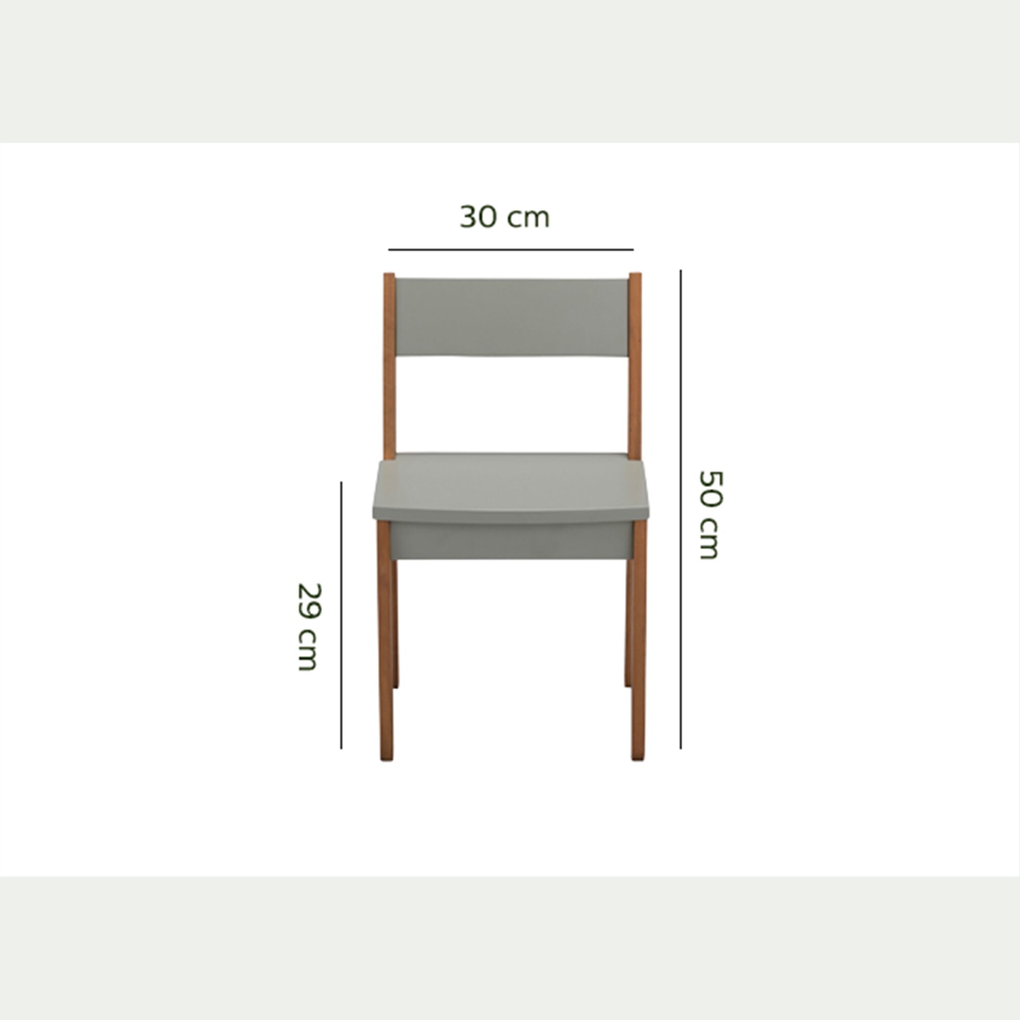 RAPHAEL - Chaise enfant en acacia - vert olivier