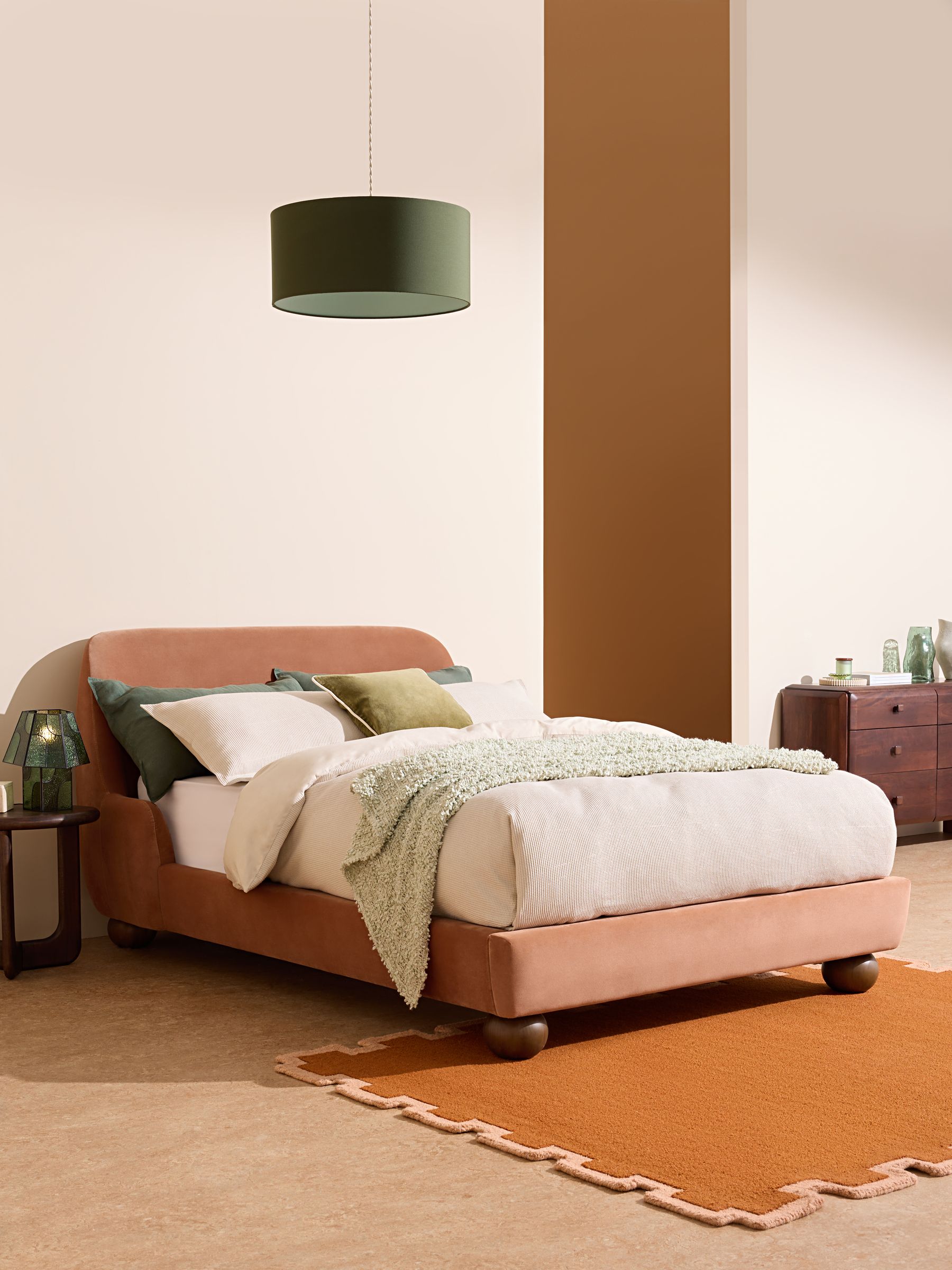 Ellio Bed in Velvet Truffle Natural