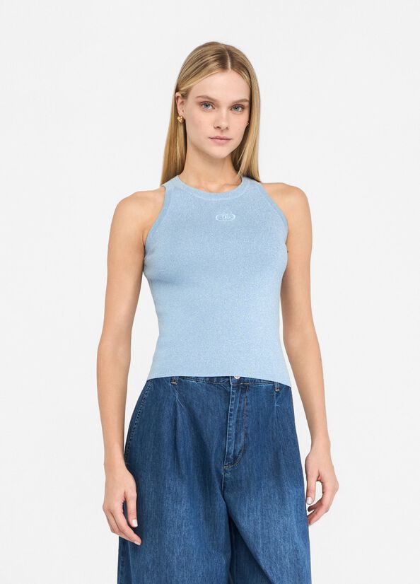 Top in maglia lurex&reg;
