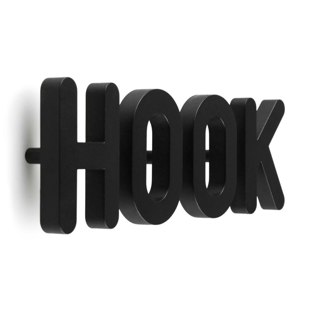 HOOK - Patères noires 20x8cm
