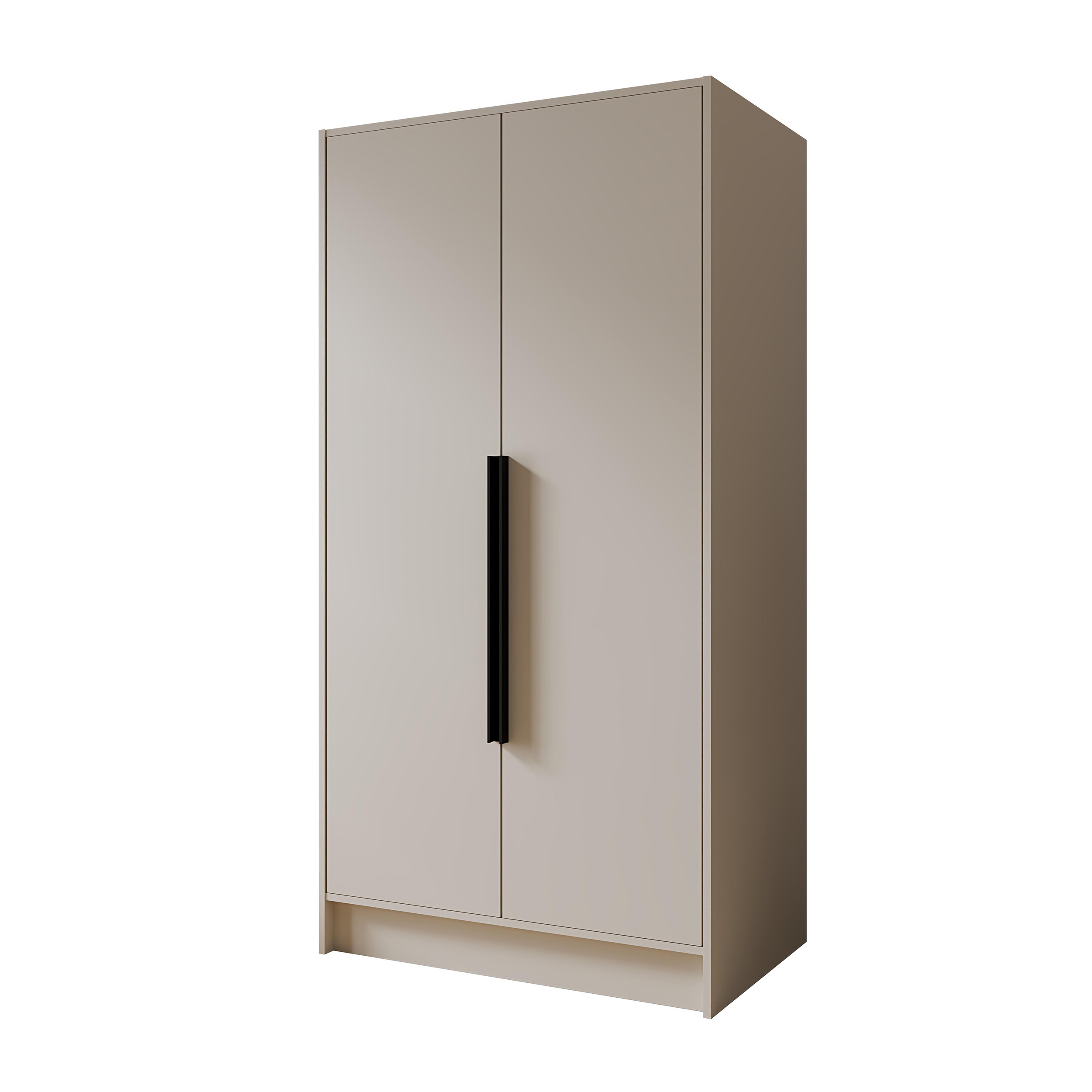 Szafa PAVIA 100 cm Kaszmir/Czarne Uchwyty – 2 Drzwi