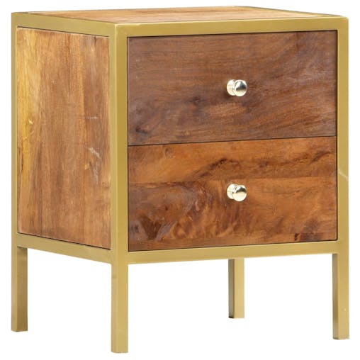 NNEVL Bedside Cabinet 40x35x50 cm Solid Mango Wood