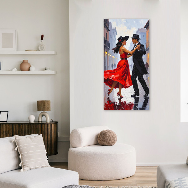 Obraz do salonu sypialni, Zakochana Para Taniec 40x80