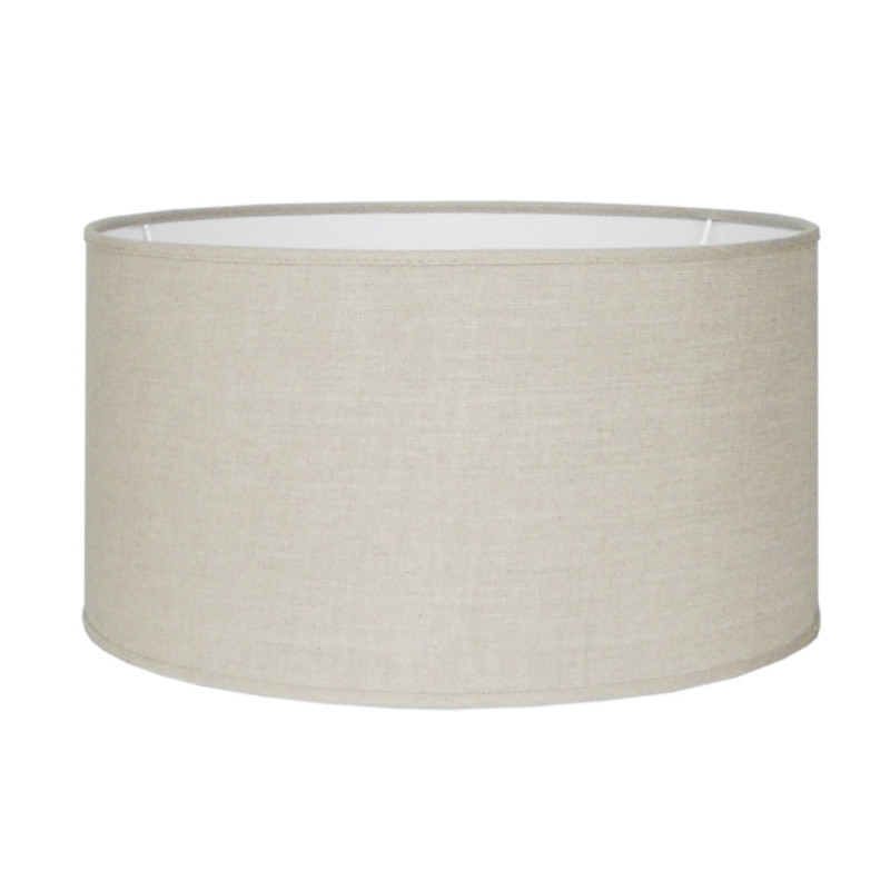 Abat-jour Tubo Cottage en lin beige Ø 40 cm NIEDERAU
