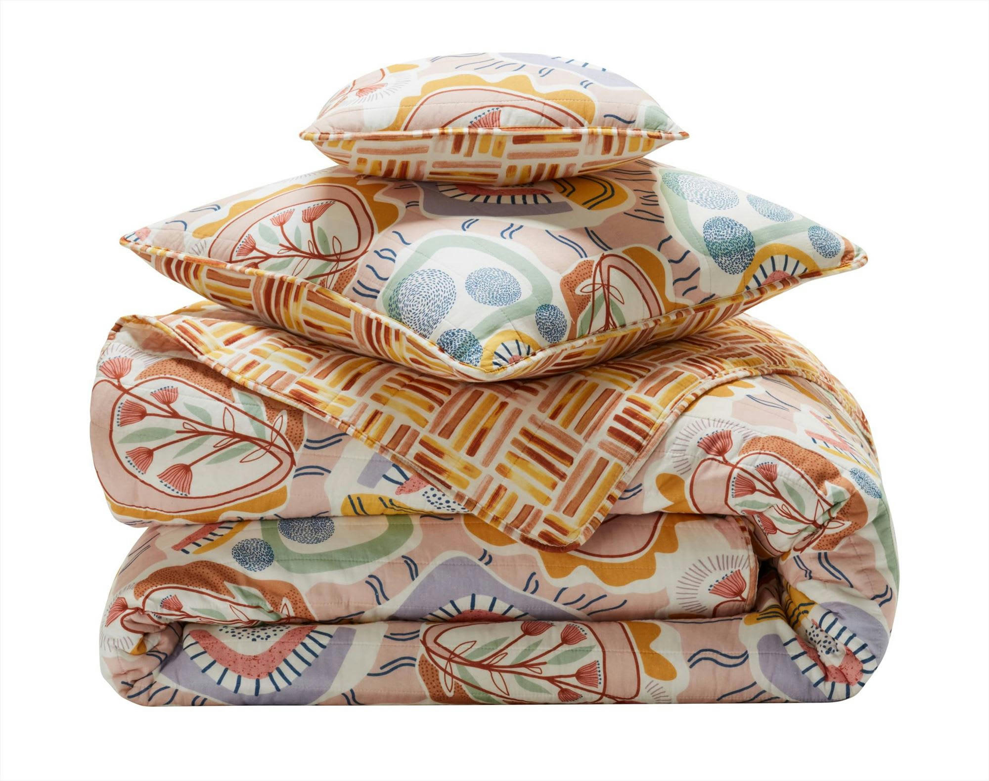 MELBOURNE - Boutis 180x250 multicolore en coton 200 g/m²