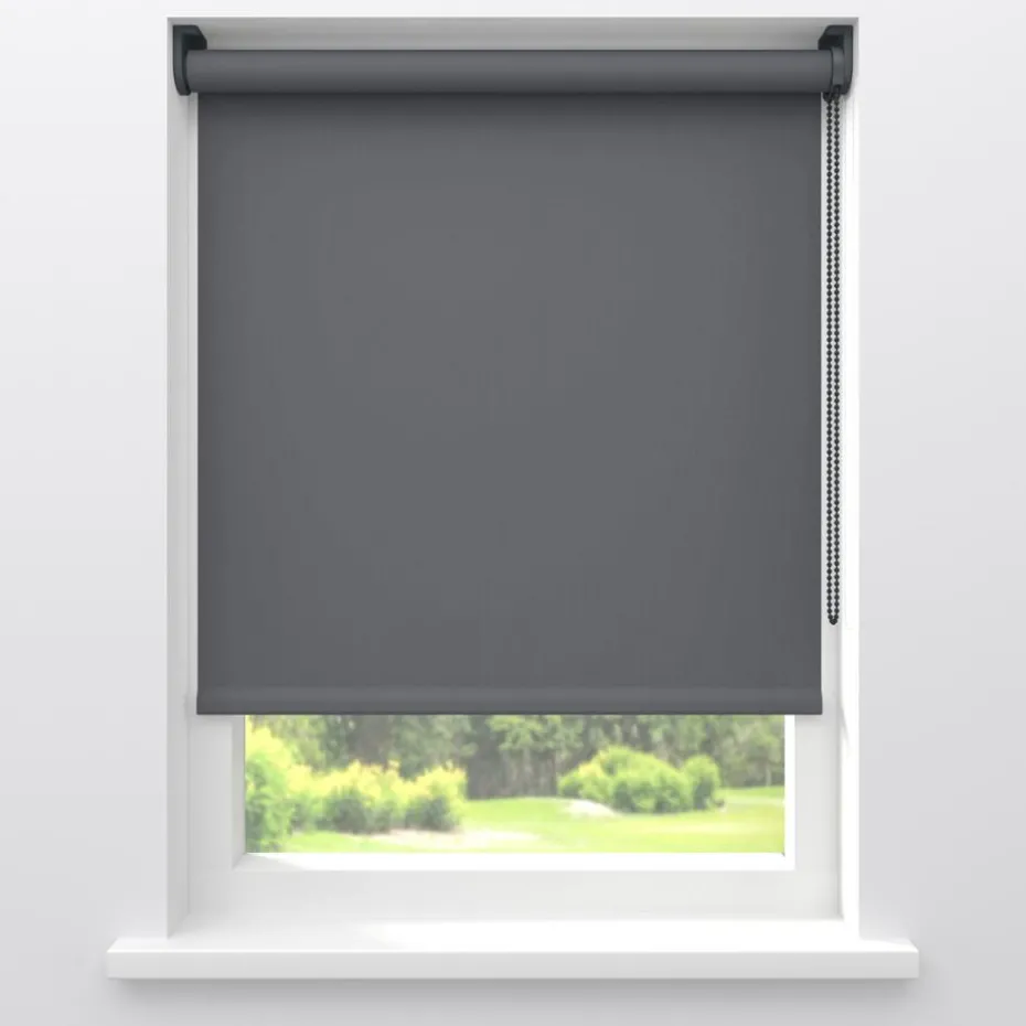 Kwantum Rolgordijnen | Fenstr Rolgordijn Mara  Verduisterend Antraciet