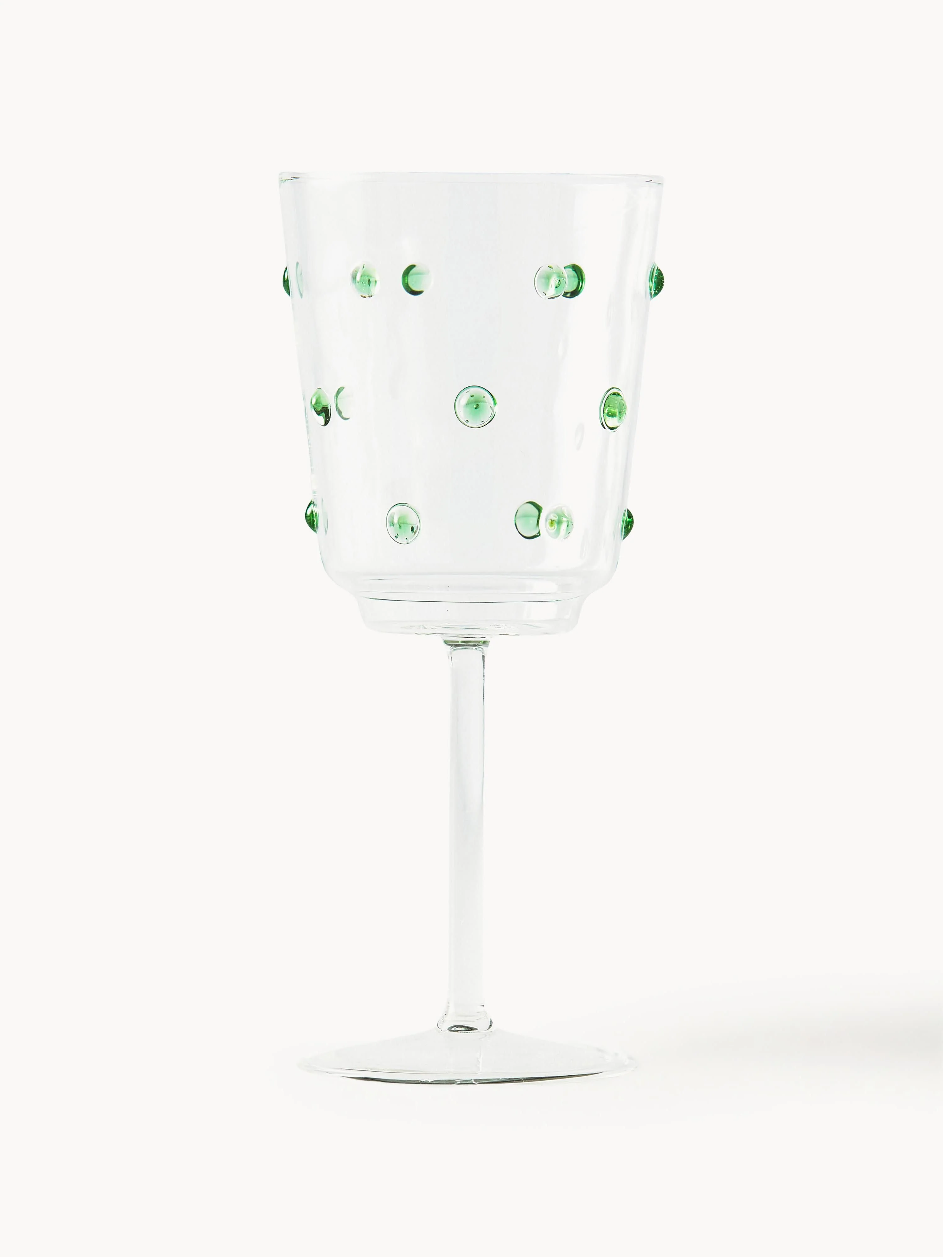 Mundgeblasene Weingläser Nob aus Borosilikatglas, 2er-Set